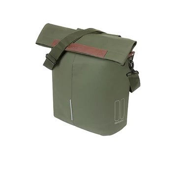 Basil City Shopper vegán bőr mohazöld 14-16l