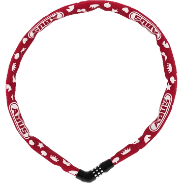 Abus Steel-O-Chain 4804C/75cm Symbols piros lakat
