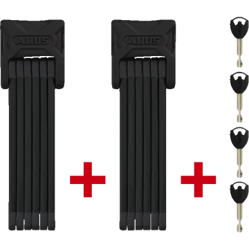 Abus Bordo Twin Set 6000K/90 SH fekete XPlus lakat