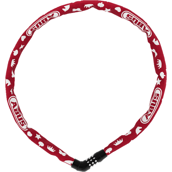 Abus Steel-O-Chain 4804C/75cm Symbols piros lakat